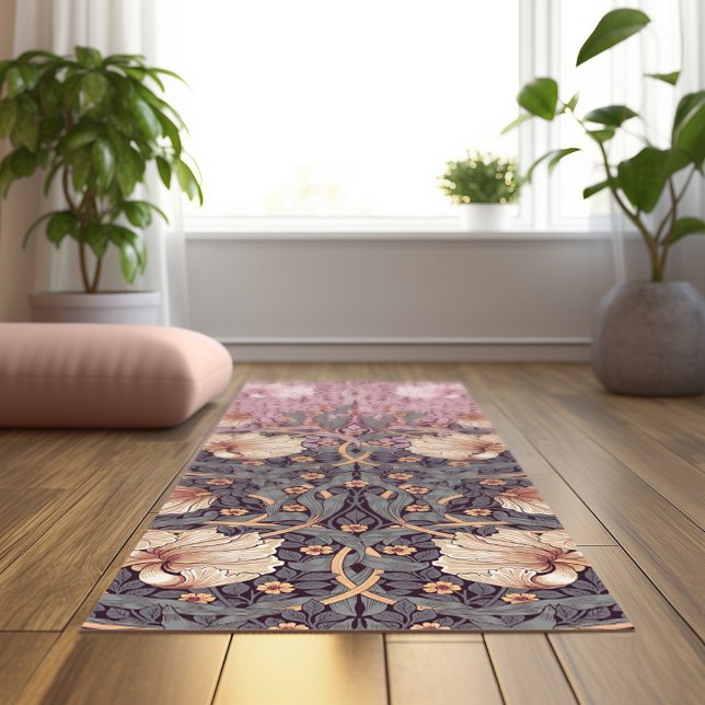 Pimpernel Lavender & Dusty Pink William Morris Yoga Mat (Creator Uploaded)
