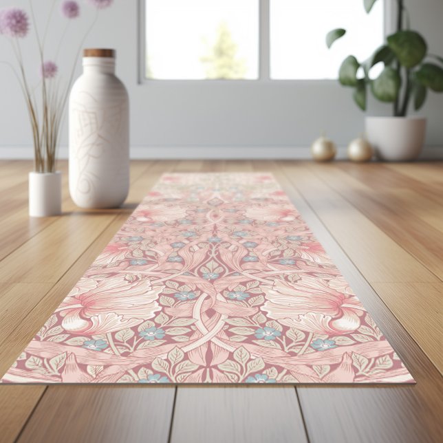 Pimpernel Lavender & Dusty Pink William Morris Yoga Mat (Creator Uploaded)