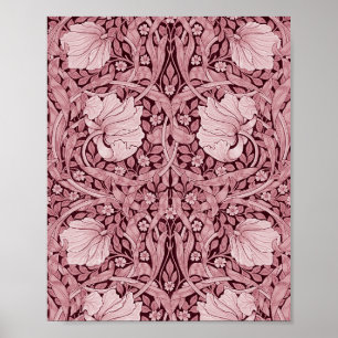 Pimpernel Maroon, William Morris Poster
