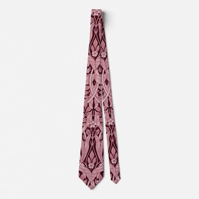 Pimpernel Maroon, William Morris Tie (Front)