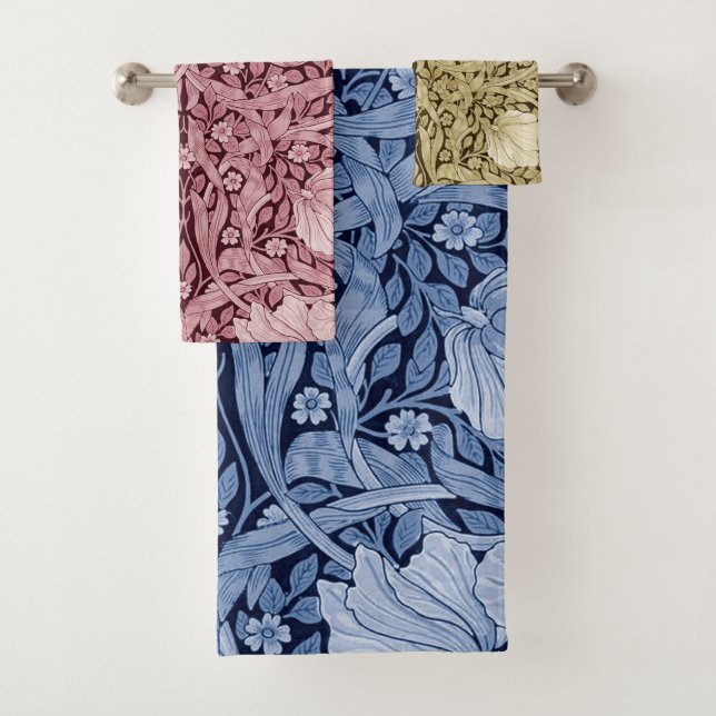 Pimpernel Monotone William Morris Bath Towel Set (Insitu)