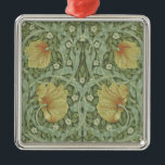 Pimpernel Pattern (by William Morris) Metal Tree Decoration<br><div class="desc">This design features a print of a wallpaper design created by the British artist William Morris (1834–1896), who is associated with the Arts and Crafts Movement. It is a floral pattern with winding green leaves intertwining around chrysanthemum, jasmine and pimpernel flowers. There are willow branches between the flowers too. The...</div>