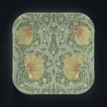 Pimpernel Pattern (by William Morris) Paper Plate<br><div class="desc">This design features a print of a wallpaper design created by the British artist William Morris (1834–1896), who is associated with the Arts and Crafts Movement. It is a floral pattern with winding green leaves intertwining around chrysanthemum, jasmine and pimpernel flowers. There are willow branches between the flowers too. The...</div>
