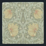 Pimpernel Pattern (by William Morris) Stone Coaster<br><div class="desc">This design features a print of a wallpaper design created by the British artist William Morris (1834–1896), who is associated with the Arts and Crafts Movement. It is a floral pattern with winding green leaves intertwining around chrysanthemum, jasmine and pimpernel flowers. There are willow branches between the flowers too. The...</div>