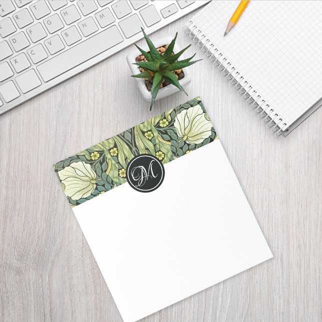 Pimpernel Pattern Monogram William Morris Notepad (Creator Uploaded)
