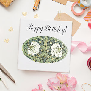 Pimpernel Pattern William Morris Oval Sticker