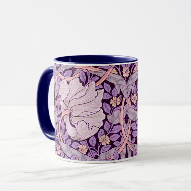 Pimpernel Purple, William Morris Mug (Front Left)