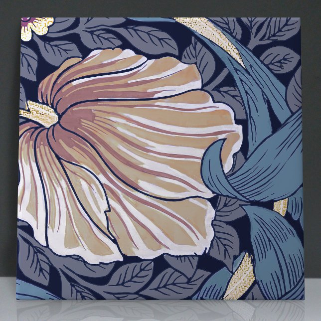 Pimpernel Seamless 10 of 12 Dusty Blue Warm White Tile (Creator Uploaded)