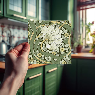 Pimpernel Seamless 1/2 William Morris Arts Crafts Tile