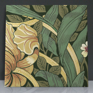 Pimpernel Seamless 2 of 12 Faux Gold & Sage Green Tile