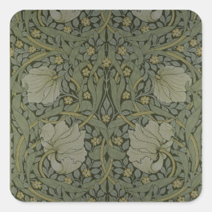 'Pimpernel' wallpaper design, 1876 Square Sticker