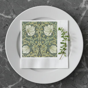 Pimpernel White Poppies William Morris Napkin