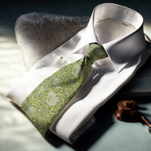 Pimpernel William Morris Green Gold Pattern