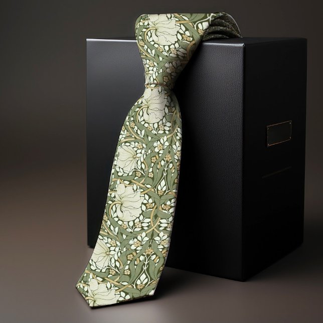 Pimpernel William Morris Green Vintage Pattern Tie (Creator Uploaded)