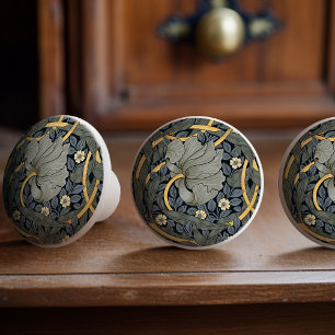 Pimpernel William Morris Pattern Victorian Ceramic Knob