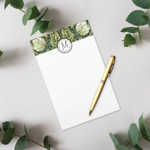 Pimpernel Yellow Flowers William Morris Monogram Stationery