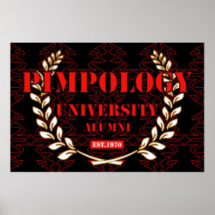 PIMPOLOGY UNIVERSITY ALUMNI 2K21 RED/BLK POSTER
