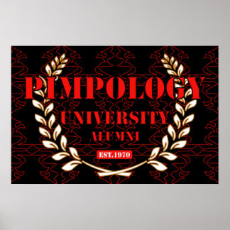PIMPOLOGY UNIVERSITY ALUMNI 2K21 RED/BLK POSTER