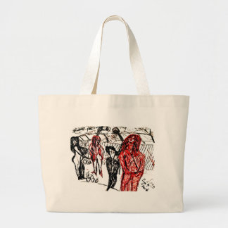 pimps up print large tote bag
