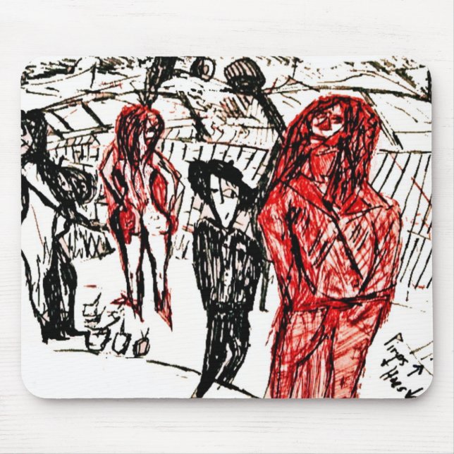 pimps up print mouse pad (Front)