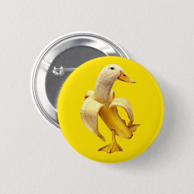 Pin Button Banana Duck Meme (Front & Back)