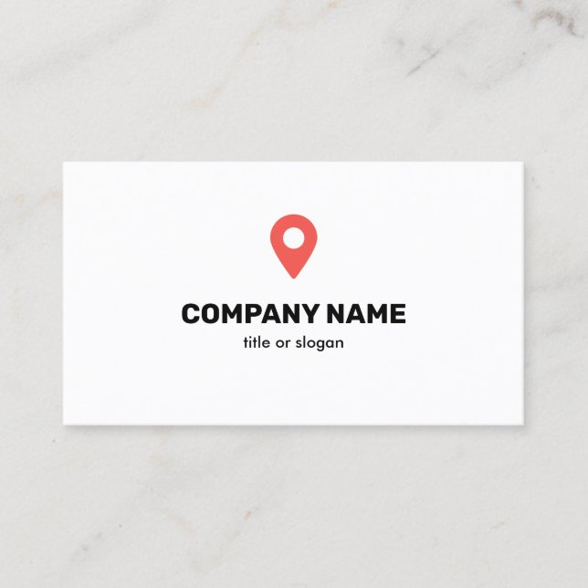 Pin Location Finder  Symbol Business Card (Front)
