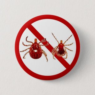 Pin, Lyme Disease Awareness (White) 6 Cm Round Badge