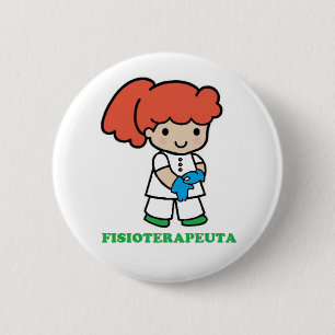Pin of small physiotherapist