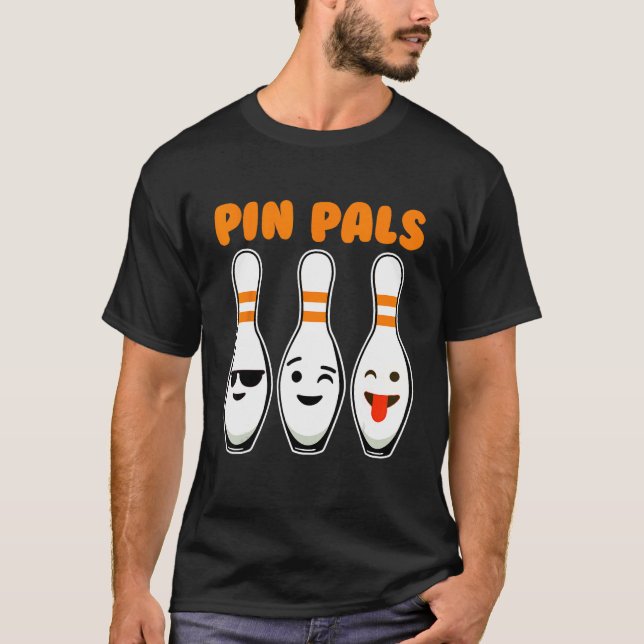 Pin Pals Cute Funny Bowling T-Shirt (Front)