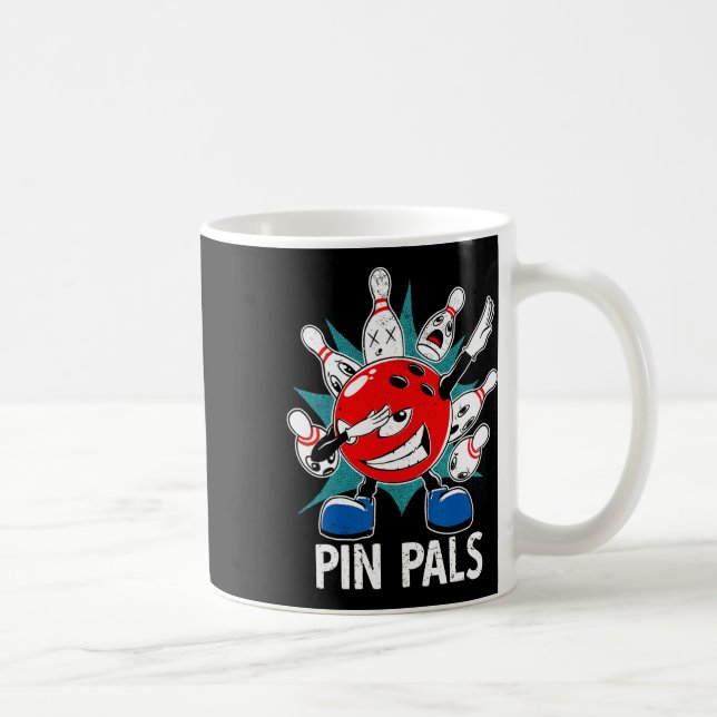 Pin Pals For Bowlers Funny Bowling 1  Coffee Mug (Right)