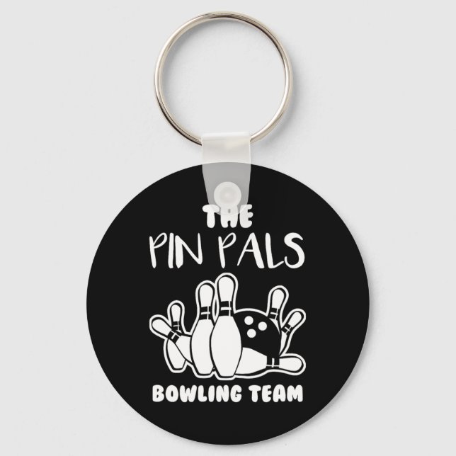 Pin Pals Team Bowling  Key Ring (Front)