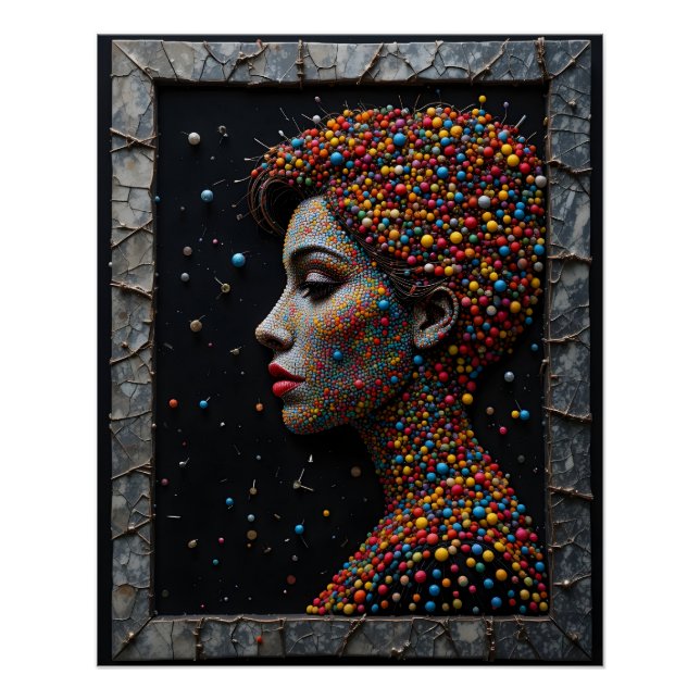 Pin-Pattern Portrait Poster (Front)