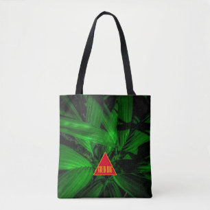 Pin Striped Palm Tote Bag