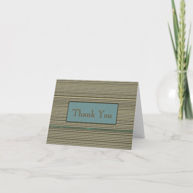 Pin Stripes Business Thank You Note Card (Front)