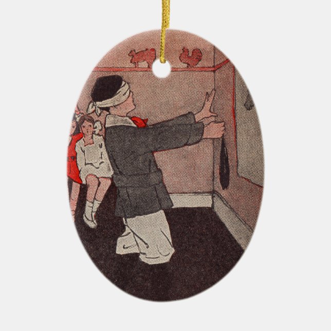 Pin the tail Donkey Ceramic Tree Decoration (Front)