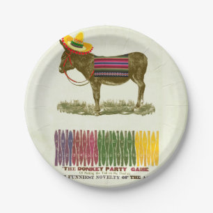 Pin the tail on the Donkey Paper Plate