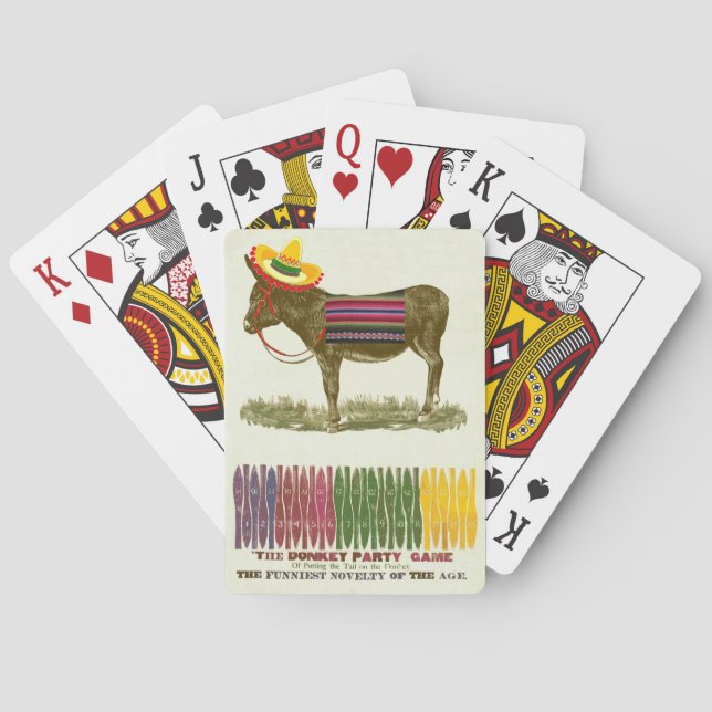 Pin the tail on the Donkey Playing Cards (Back)