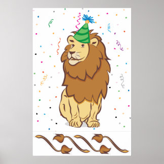 Pin the Tail on the Lion Poster
