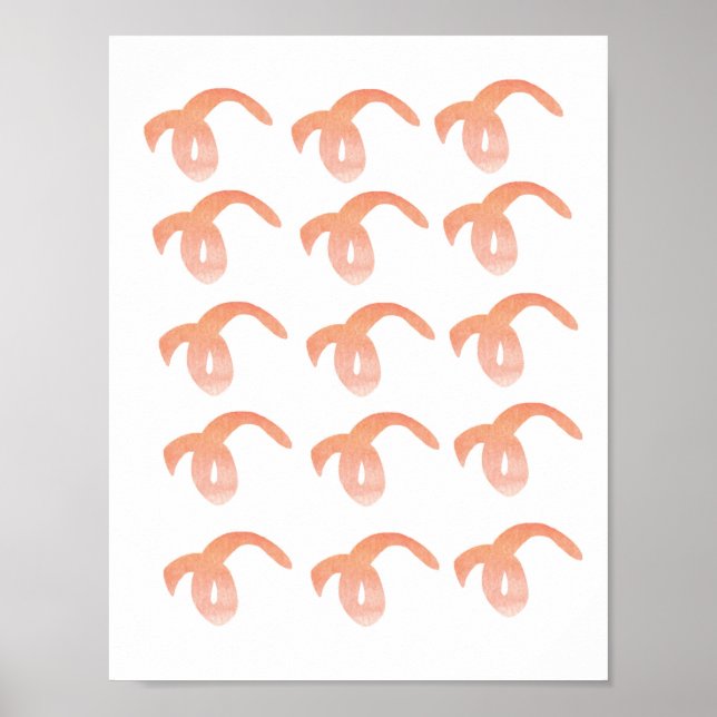 Pin the Tail Pig Tails Farm Animals Girl Birthday Poster (Front)