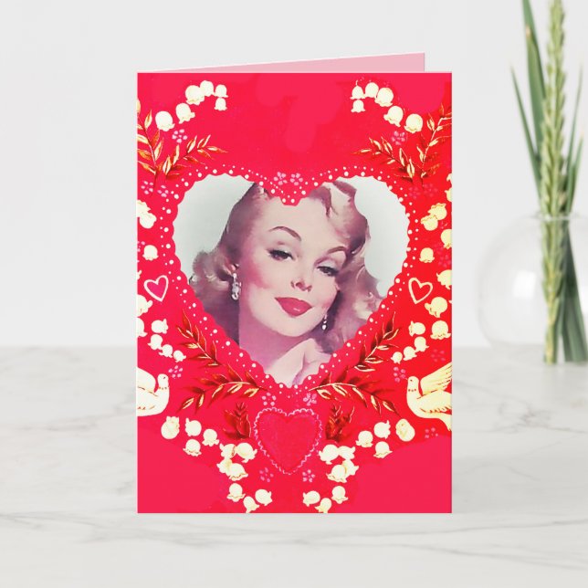 PIN UP 1950S VALENTINE HOLIDAY CARD (Front)