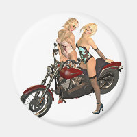 Pin-up biker girls
