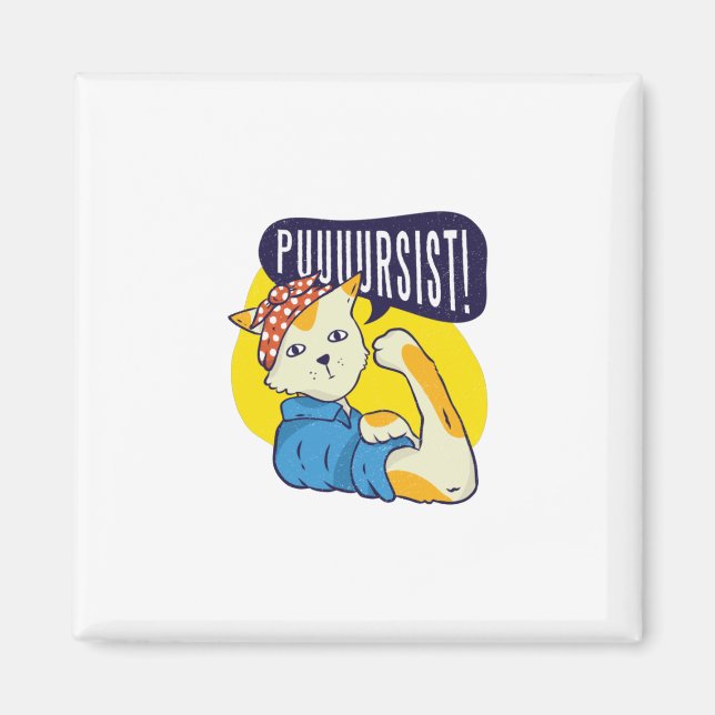 Pin-up cat magnet (Front)