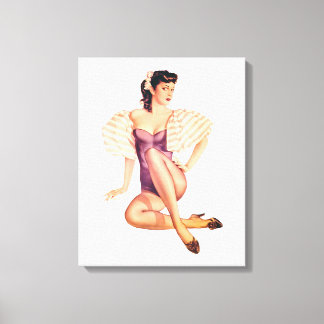 Pin Up Girl #11 @ GarysRetroGarage Canvas Print