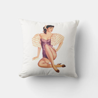 Pin Up Girl #11 @ GarysRetroGarage Cushion