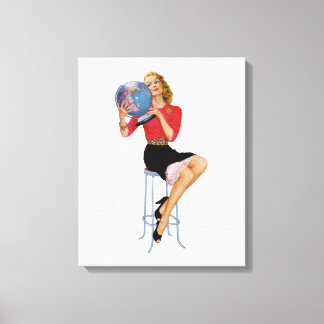 Pin Up Girl #12 @ GarysRetroGarage Canvas Print