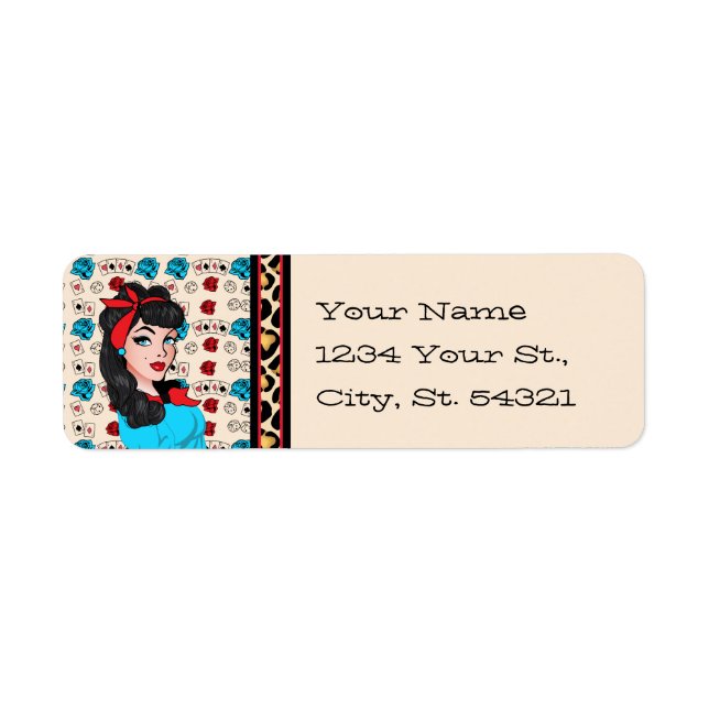 Pin-up Girl Address Labels (Front)