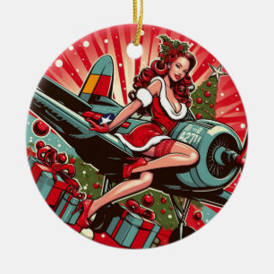 Pin-up Girl Christmas Ornament