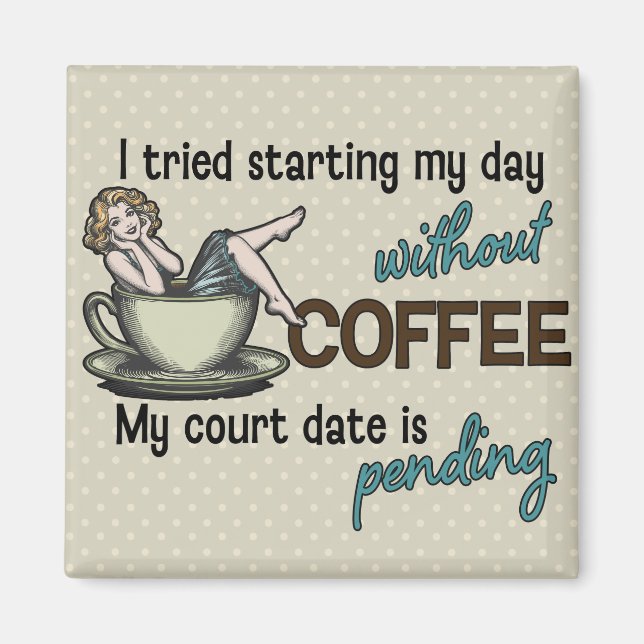Pin-up Girl Coffee  Magnet (Front)