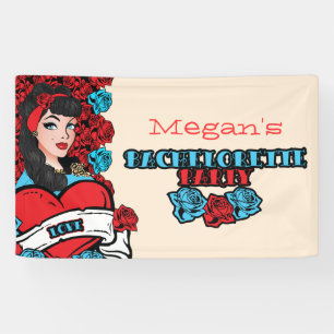 Pin-up Girl, Rock-a-Billy party Banner