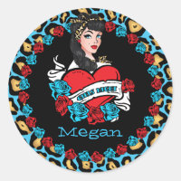 Pin-up Girl, Rock-a-Billy, Party Stickers